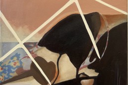 Schilderij Alexandra Verkerk, Hades, 25x25, 2024
